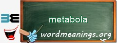 WordMeaning blackboard for metabola